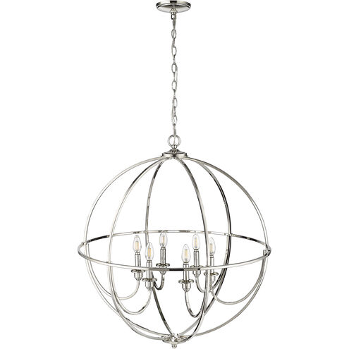 Artemis 6 Light 30 inch Polished Nickel Chandelier Ceiling Light
